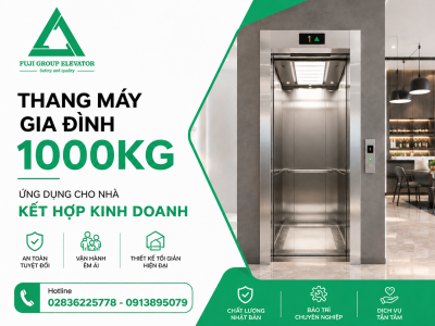 Thang Máy Gia Đình 1000kg: Ứng Dụng Cho Nhà Kết Hợp Kinh Doanh