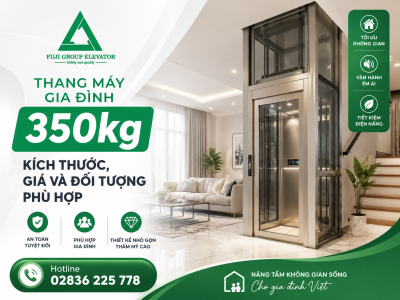  Thang Máy Gia Đình 350kg: Kích Thước, Giá Và Đối Tượng Phù Hợp